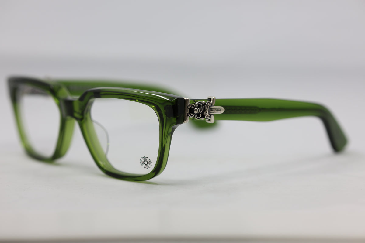 Chrome Hearts Vagillionaire Glasses Green New with Case & Cloth | AVNTGRDNY NYC