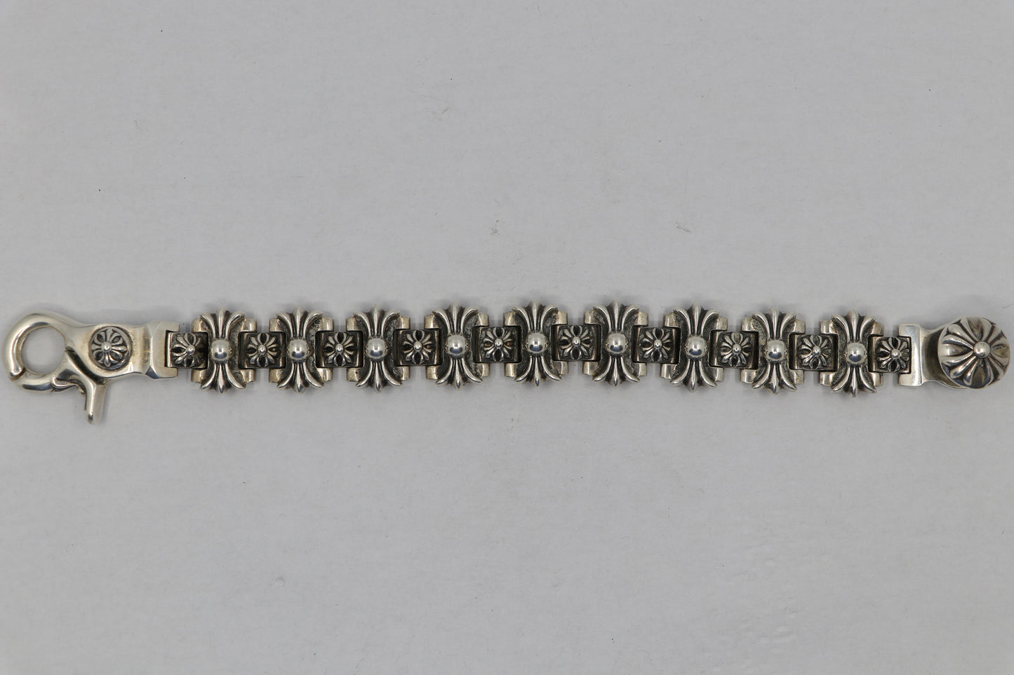 Chrome Hearts H Link Bracelet 9 Links w/ Lobster Clasp Sterling Silver|AVNTGRDNY NYC