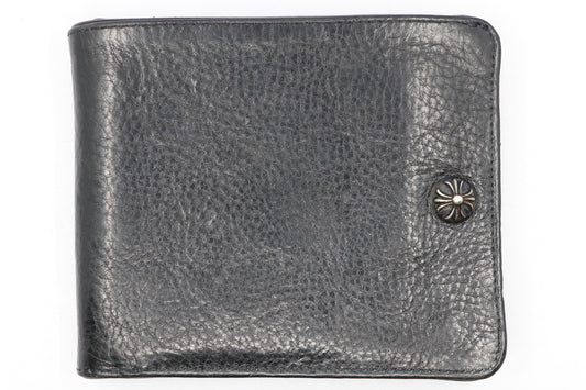 Chrome Hearts Cross Button Destroy Leather 1 Snap Wallet| AVNTGRDNY NYC