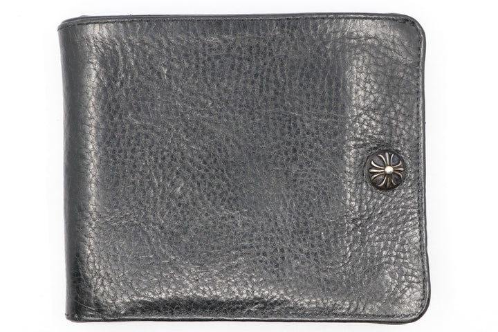 Chrome Hearts Cross Button Destroy Leather 1 Snap Wallet| AVNTGRDNY NYC