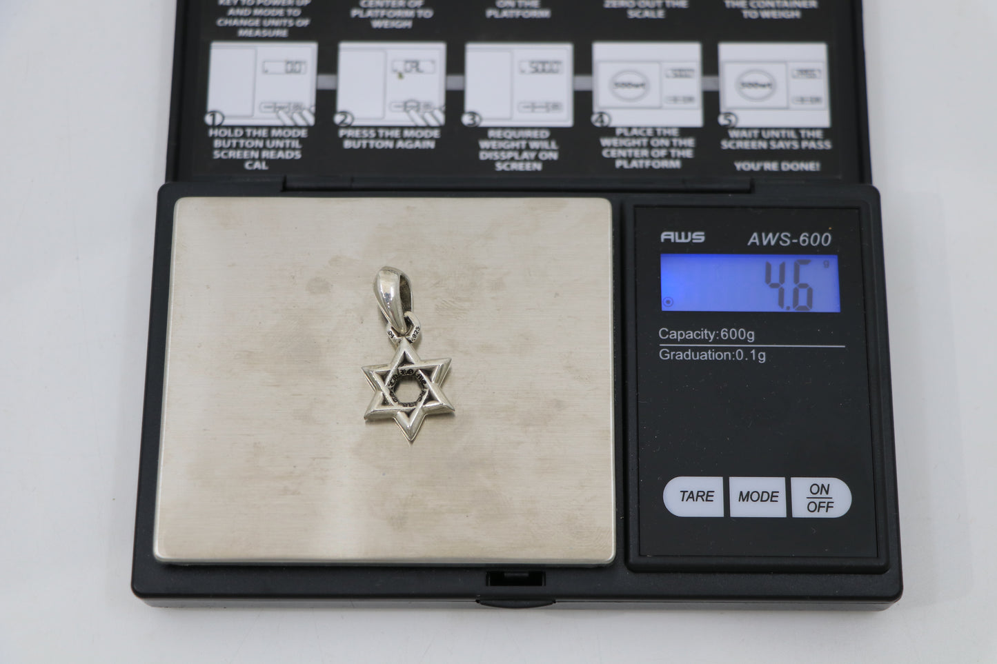 Chrome Hearts Mini Star of David Pendant