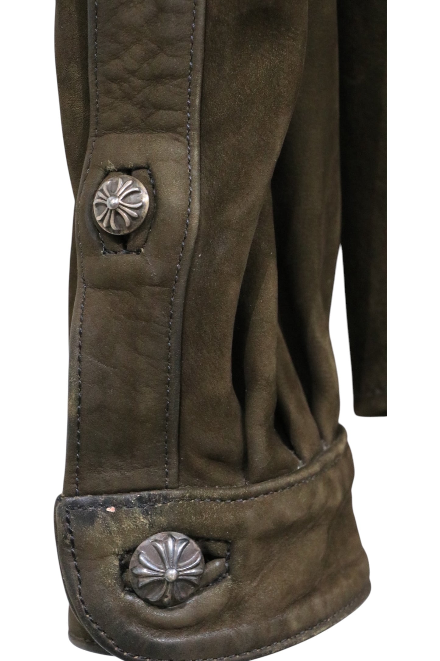 Chrome Hearts Vintage Suede Button Up Jacket Size XL | AVNTGRDNY NYC