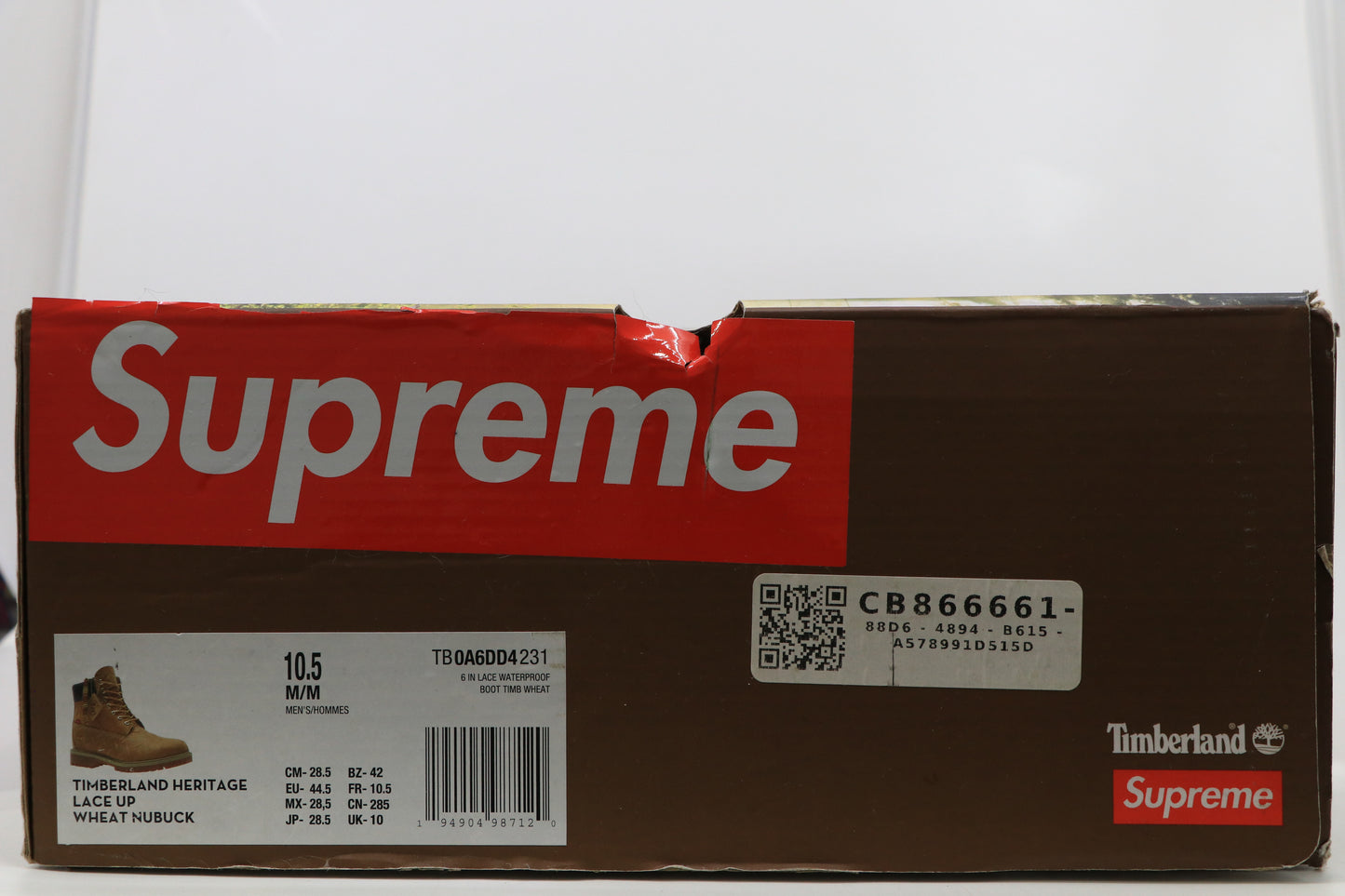 Supreme Timberland Diamondplate Size 10.5