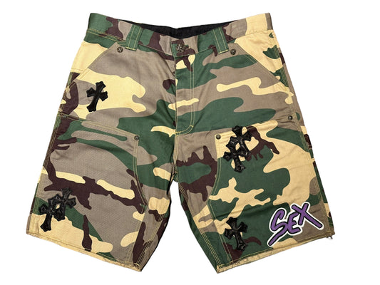 Chrome Hearts Matty Boy Sex Records Camo Carpenter Shorts Size 34