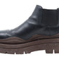 Bottega Veneta Black Leather Tire Boot Size 41.5