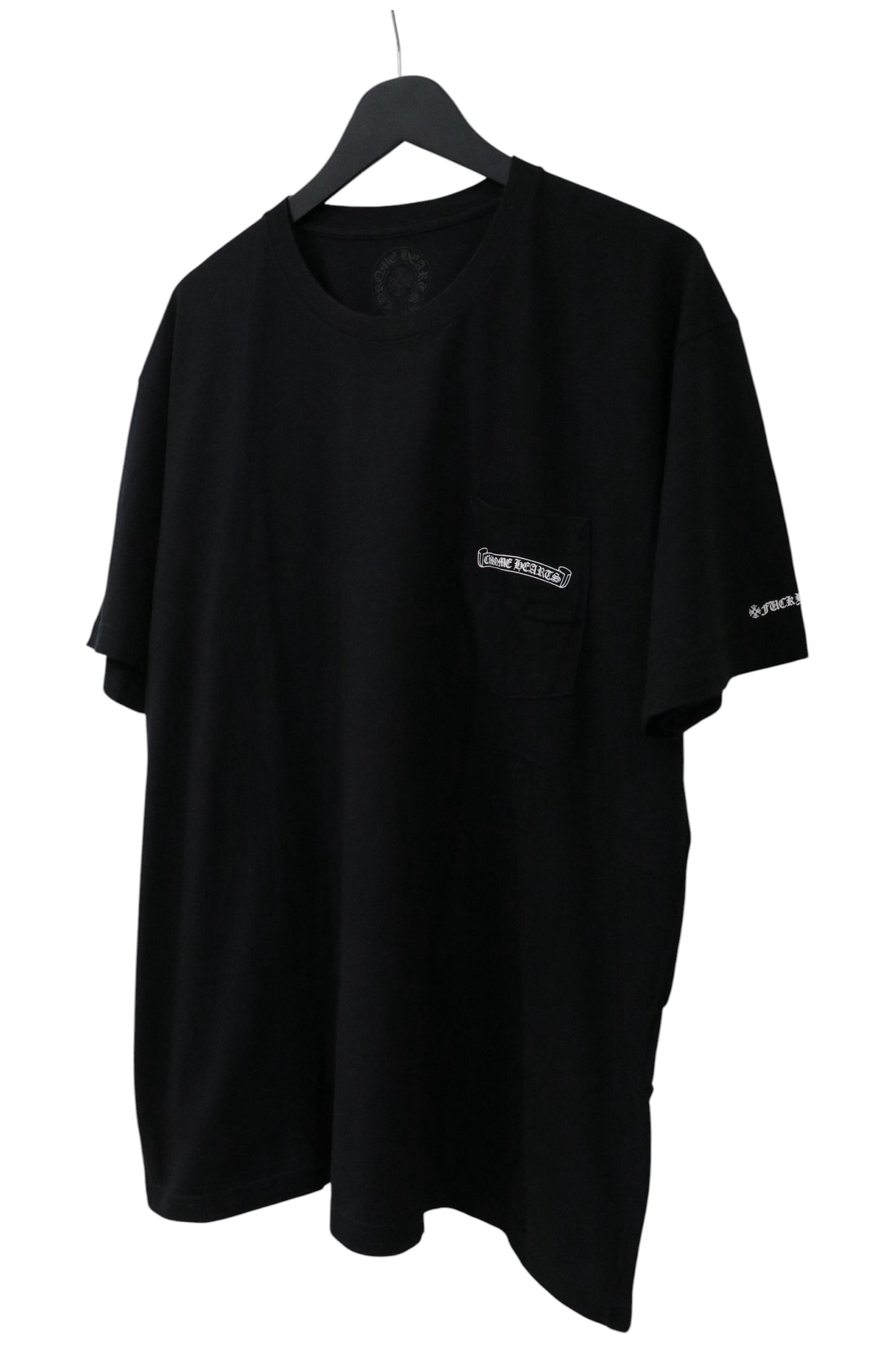 Chrome Hearts Scroll Logo Pocket T-Shirt Black/White Size XXL| AVNTGRDNY NYC