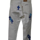 Chrome Hearts St. Barth Exclusive Cross Patch White Jeans Size 30 | AVNTGRDNY NYC