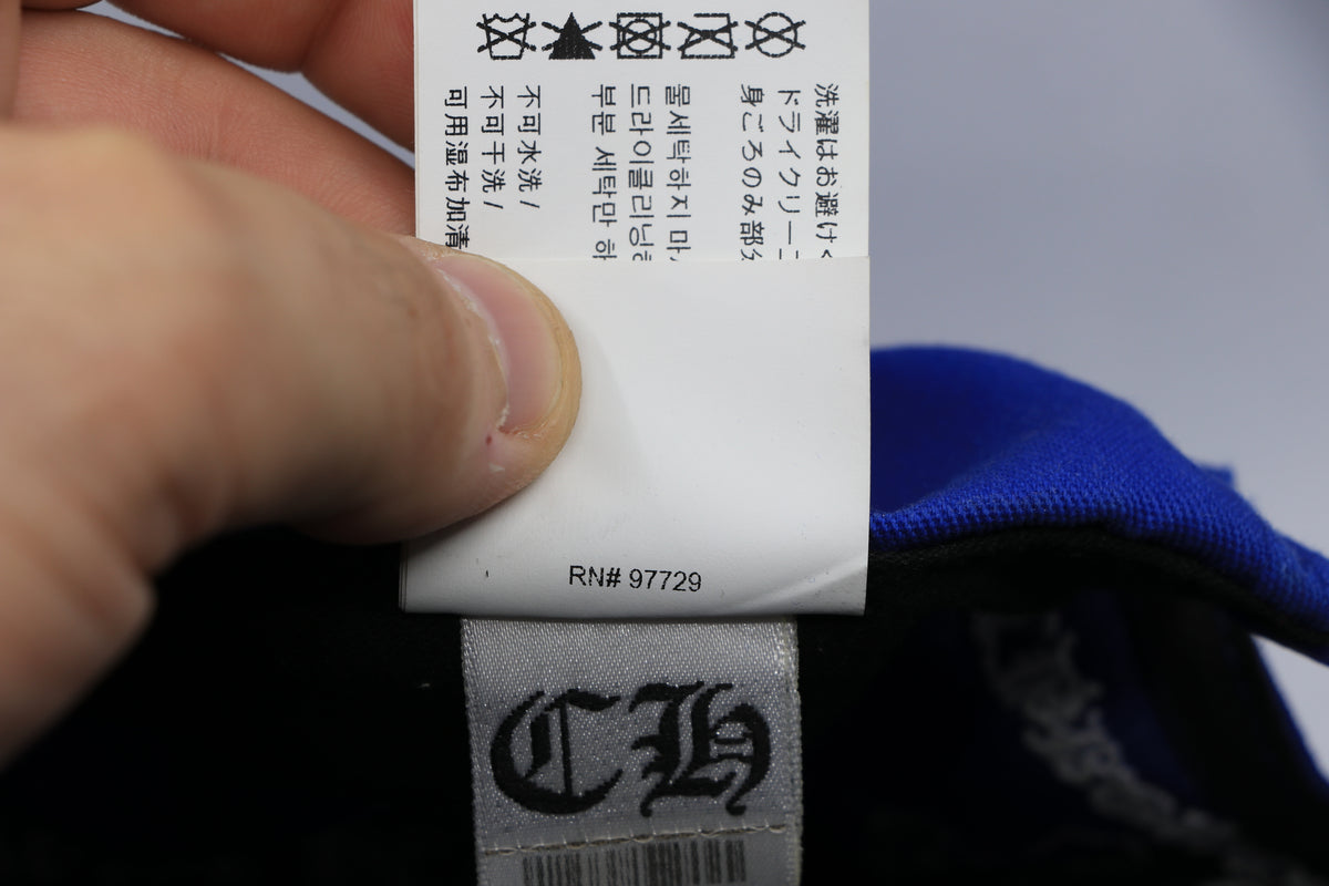 Chrome Hearts CH Logo Leather Patch Snapback Hat Blue | AVNTGRDNY NYC