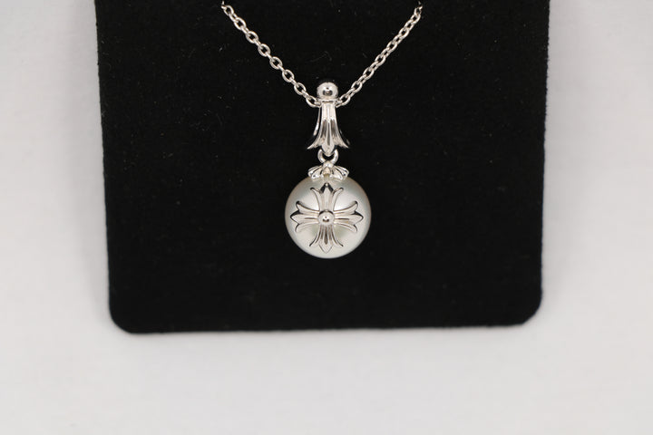 Chrome Hearts x Mikimoto White Gold Pearl Necklace 20"| AVNTGRDNY NYC