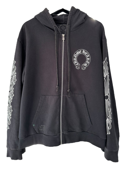 Chrome Hearts Horseshoe Zip-Up Hoodie Size M