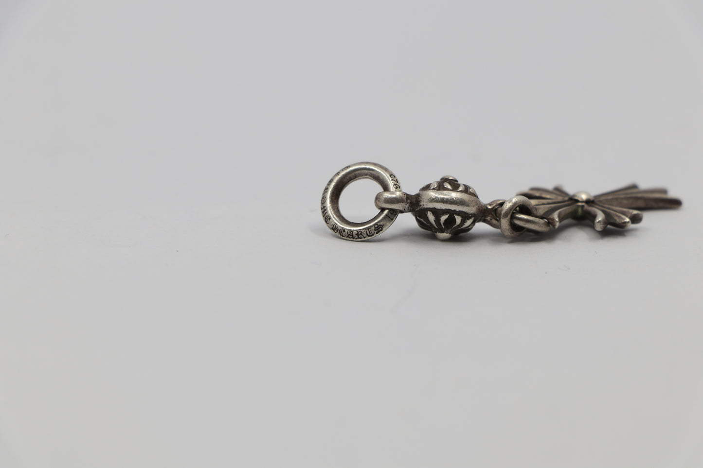 Chrome Hearts Tiny Cross Pendant with Crossball Sterling Silver | AVNTGRDNY NYC