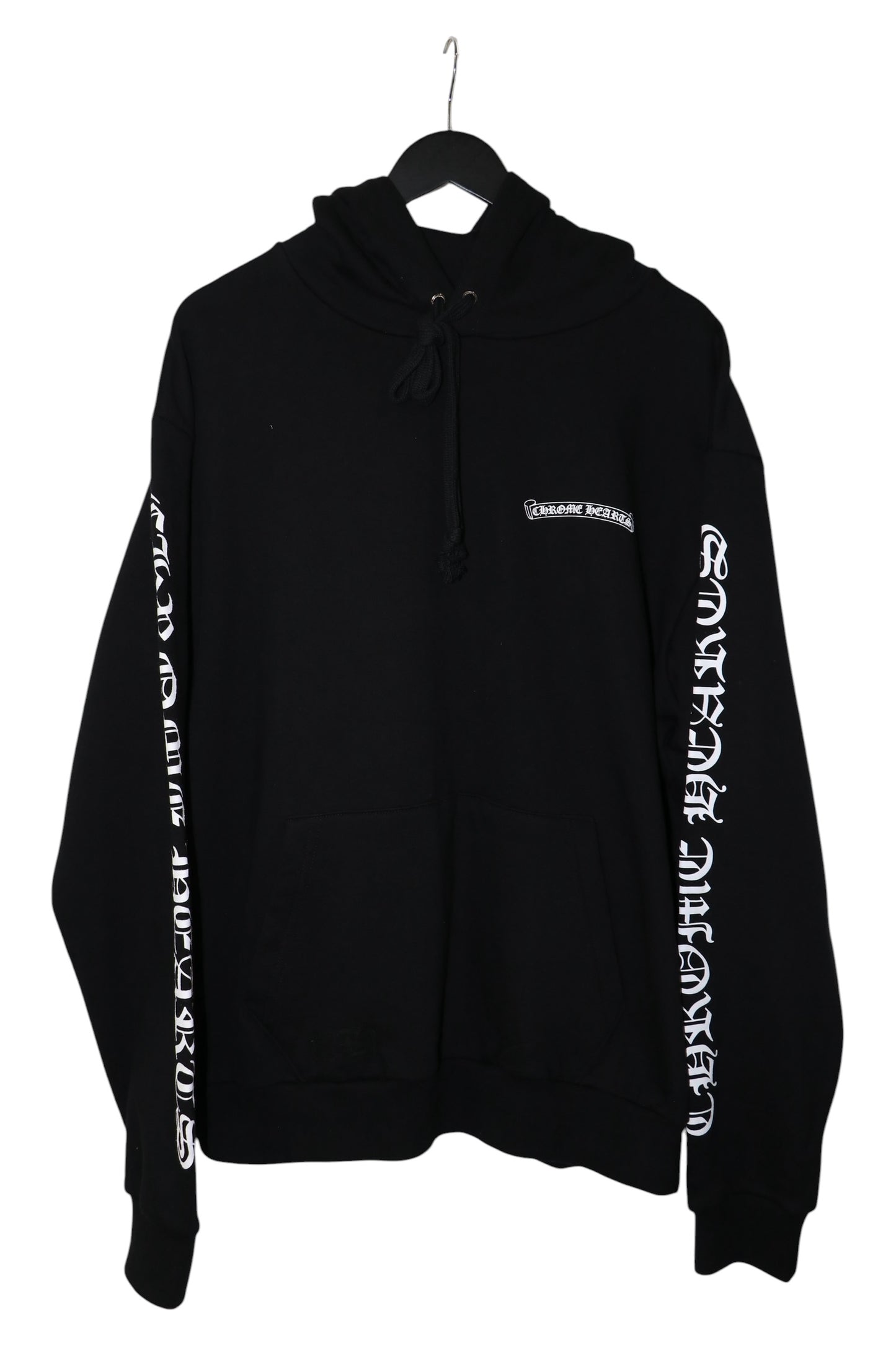 Chrome Hearts Black Scroll Logo Pullover Hoodie Size L | AVNTGRDNY NYC