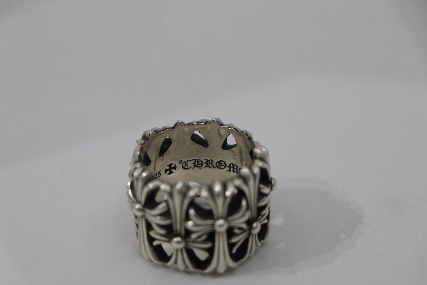 Chrome Hearts Round Cemetery Ring Size 10