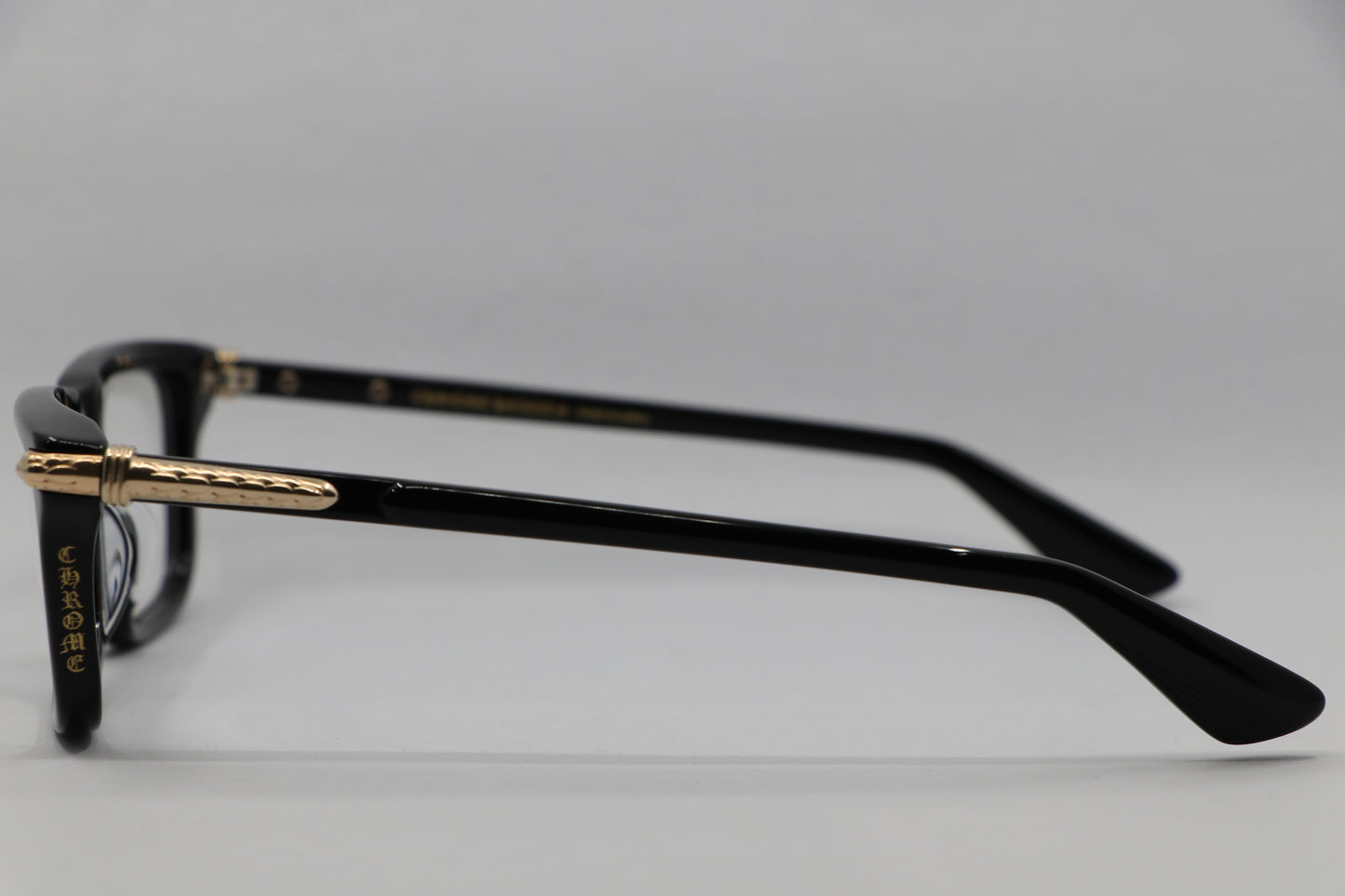Chrome Hearts Little Dinger Glasses Gloss Black 18K Gold Plated Hardware New | AVNTGRDNY NYC