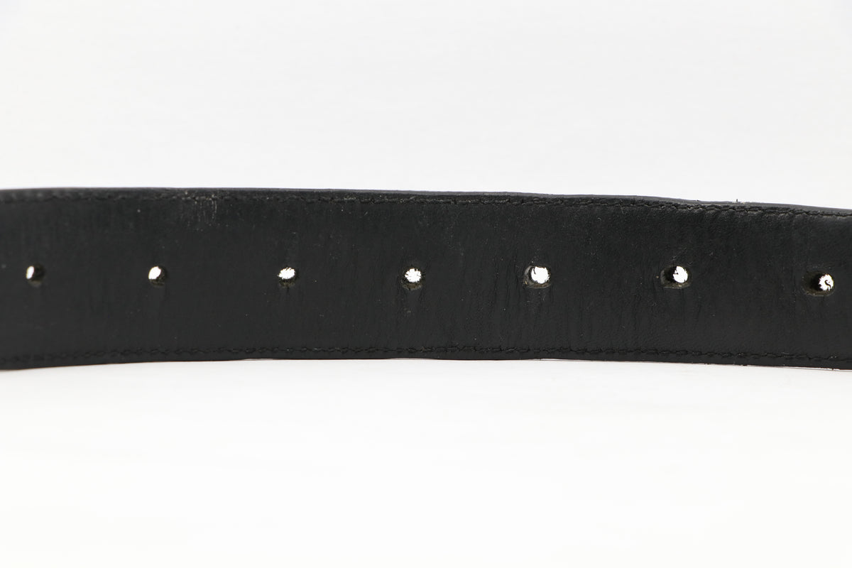 Chrome Hearts Double Roller Belt Black Leather Size 36| AVNTGRDNY NYC
