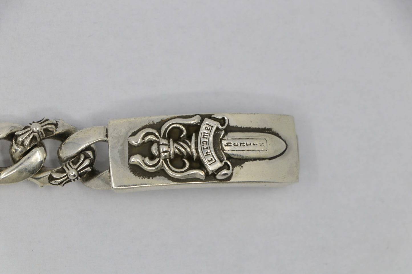 Chrome Hearts Fancy Link Dagger ID Bracelet 13 Links | AVNTGRDNY NYC