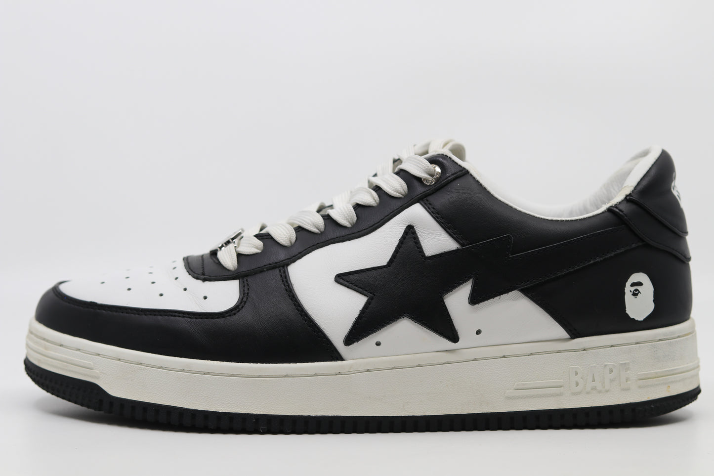 Bape Bapesta White/Black Size 12