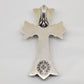 Chrome Hearts Large Double Cross Pendant Silver with Diamonds | AVNTGRDNY NYC