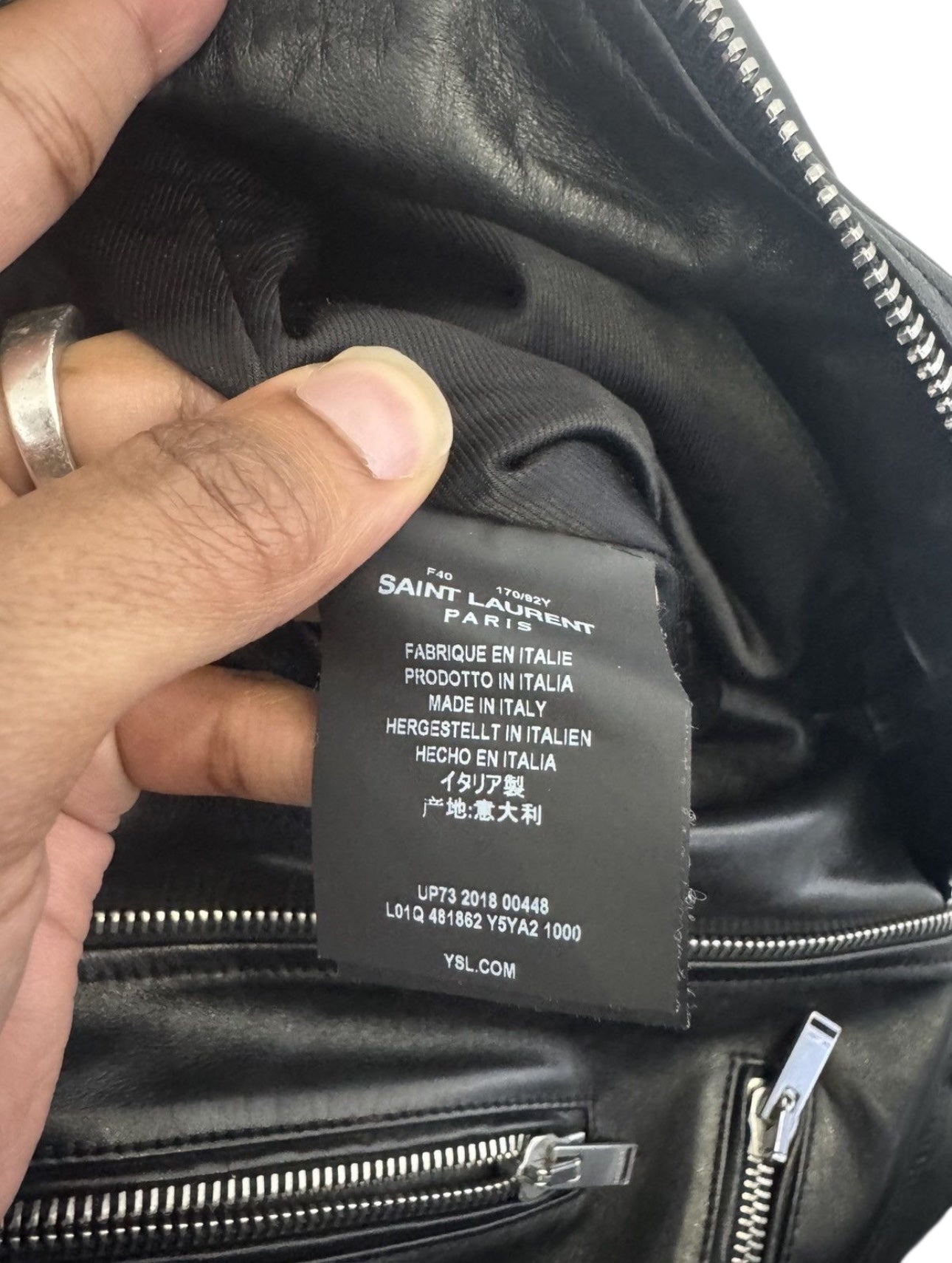 Saint Laurent Paris Leather Jacket Size EU 40 (XXS)