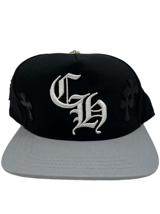 Chrome Hearts CH Baseball Cap with Embroidered Crosses Black/Grey