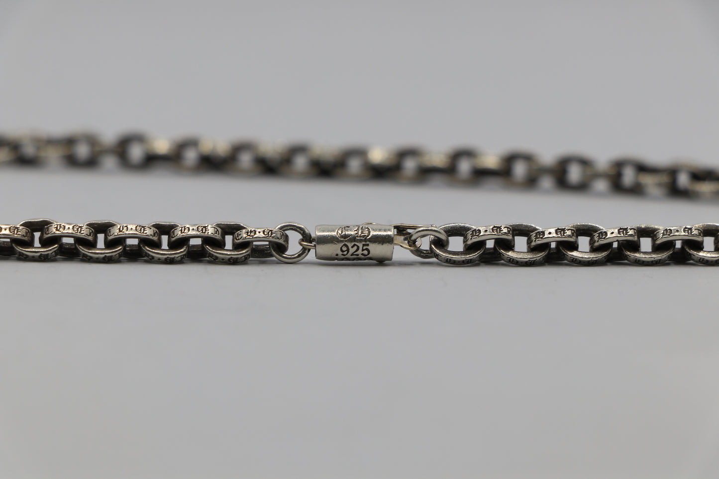 Chrome Hearts Small Cross Pendant on 24” Paper Chain Sterling Silver | AVNTGRDNY NYC