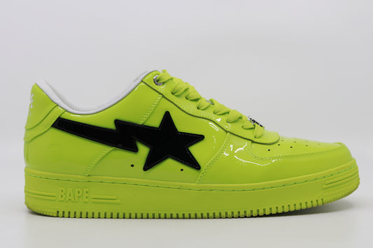 Bape Bapesta Yellow/Black Patent Leather Size 12