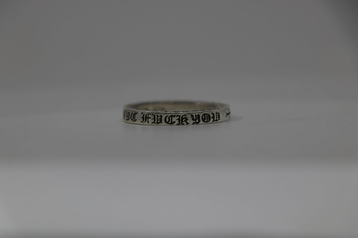 Chrome Hearts NYC Fuck You 3MM Spacer Ring Size 10.5