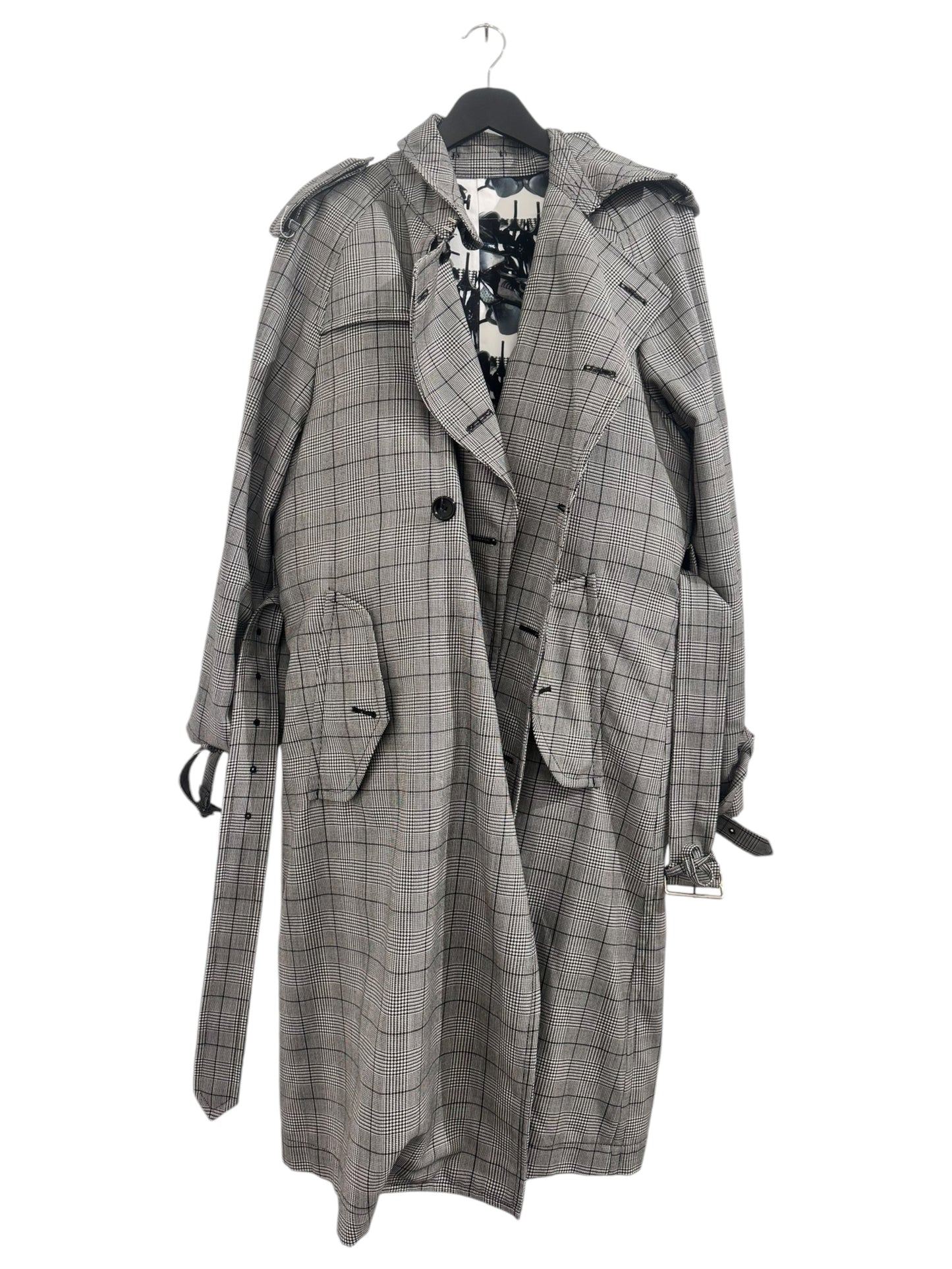 CDG Homme Plus Houndstooth Reversible Padded Trenchcoat Size M