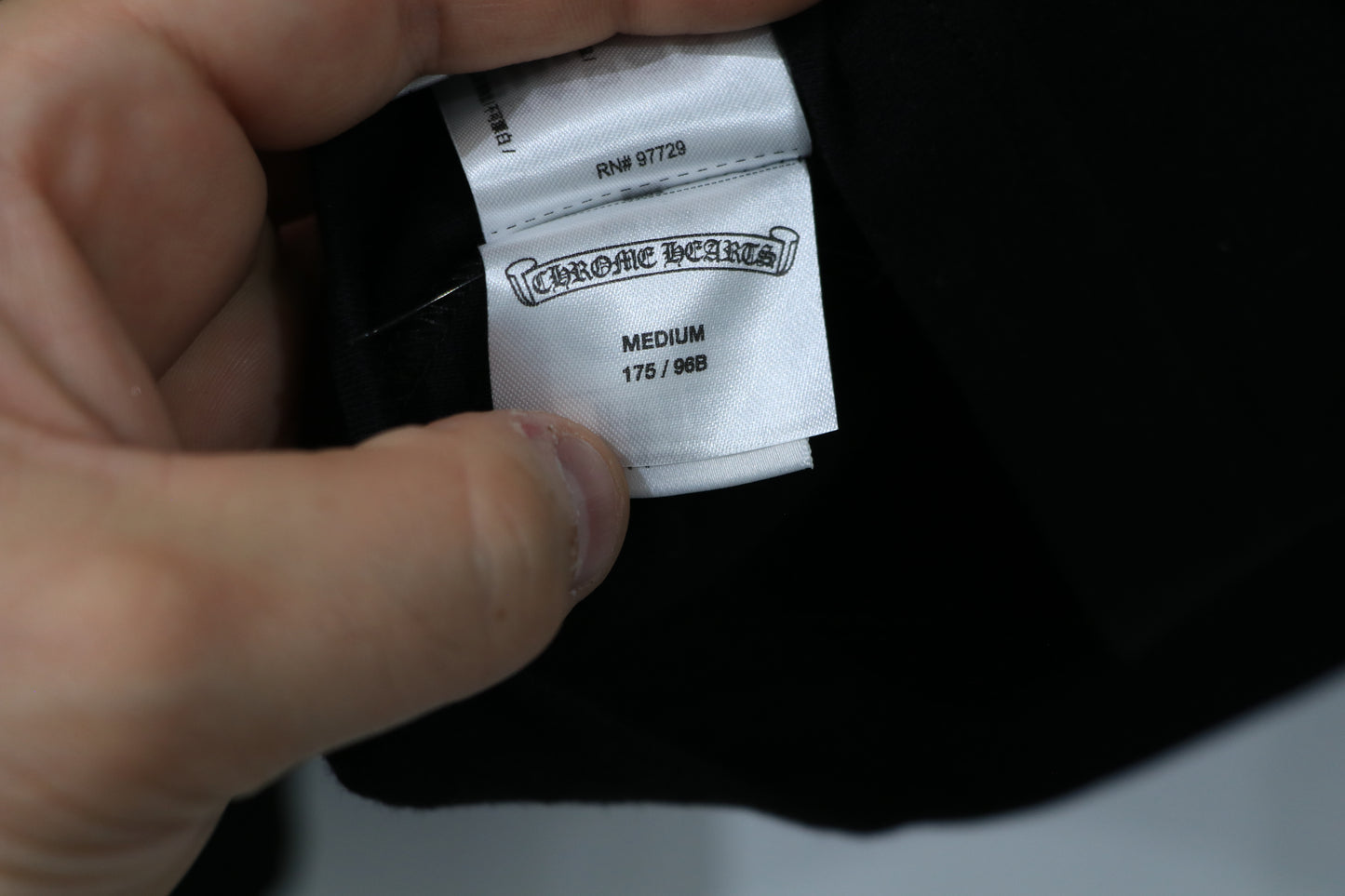 Chrome Hearts Neck Logo Long Sleeve Black Size Medium Cotton | AVNTGRDNY NYC