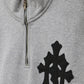 Chrome Hearts Paper Jam Quarter Zip Grey Size Small| AVNTGRDNY NYC