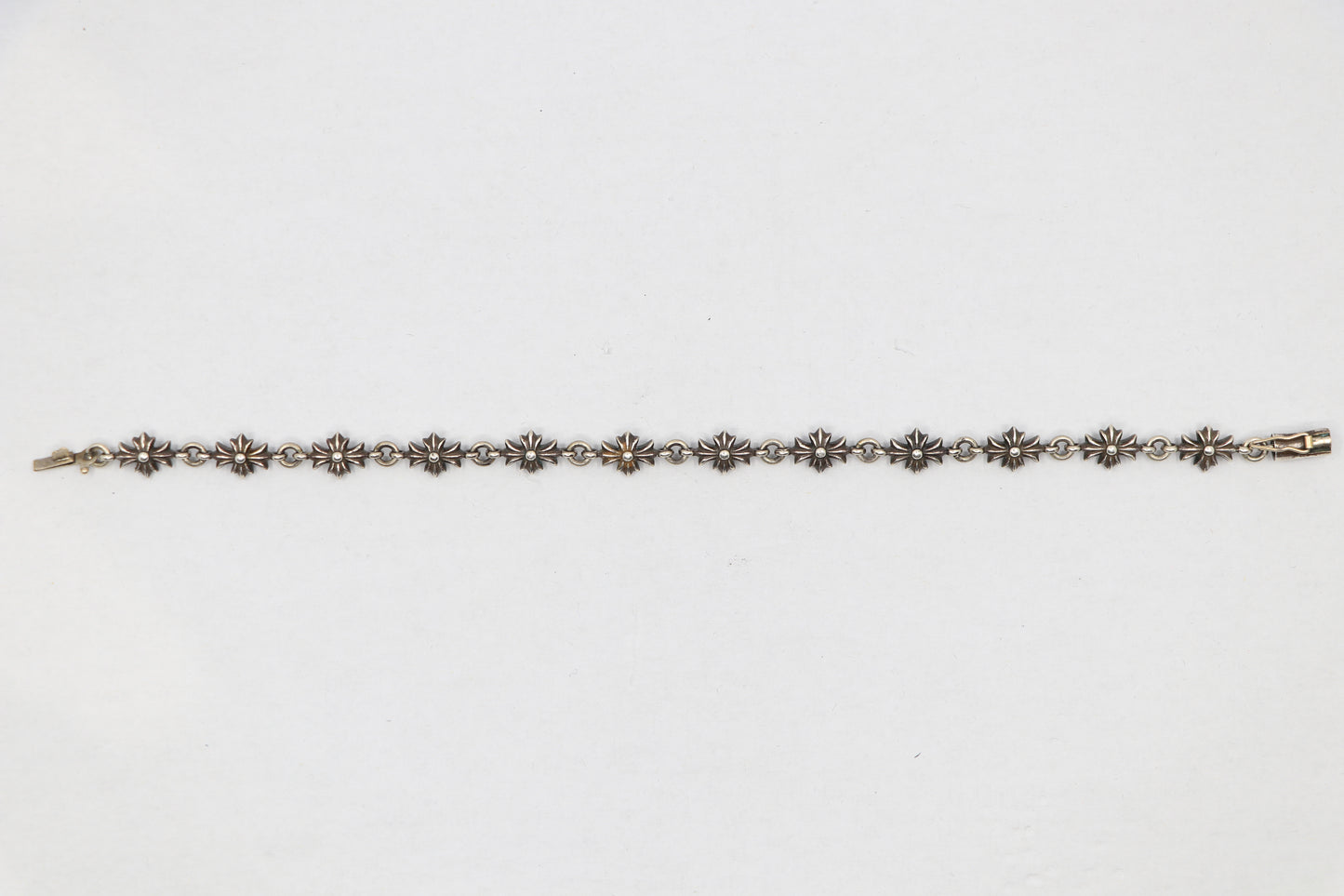 Chrome Hearts Tiny E Bracelet 12 Link Sterling Silver| AVNTGRDNY NYC
