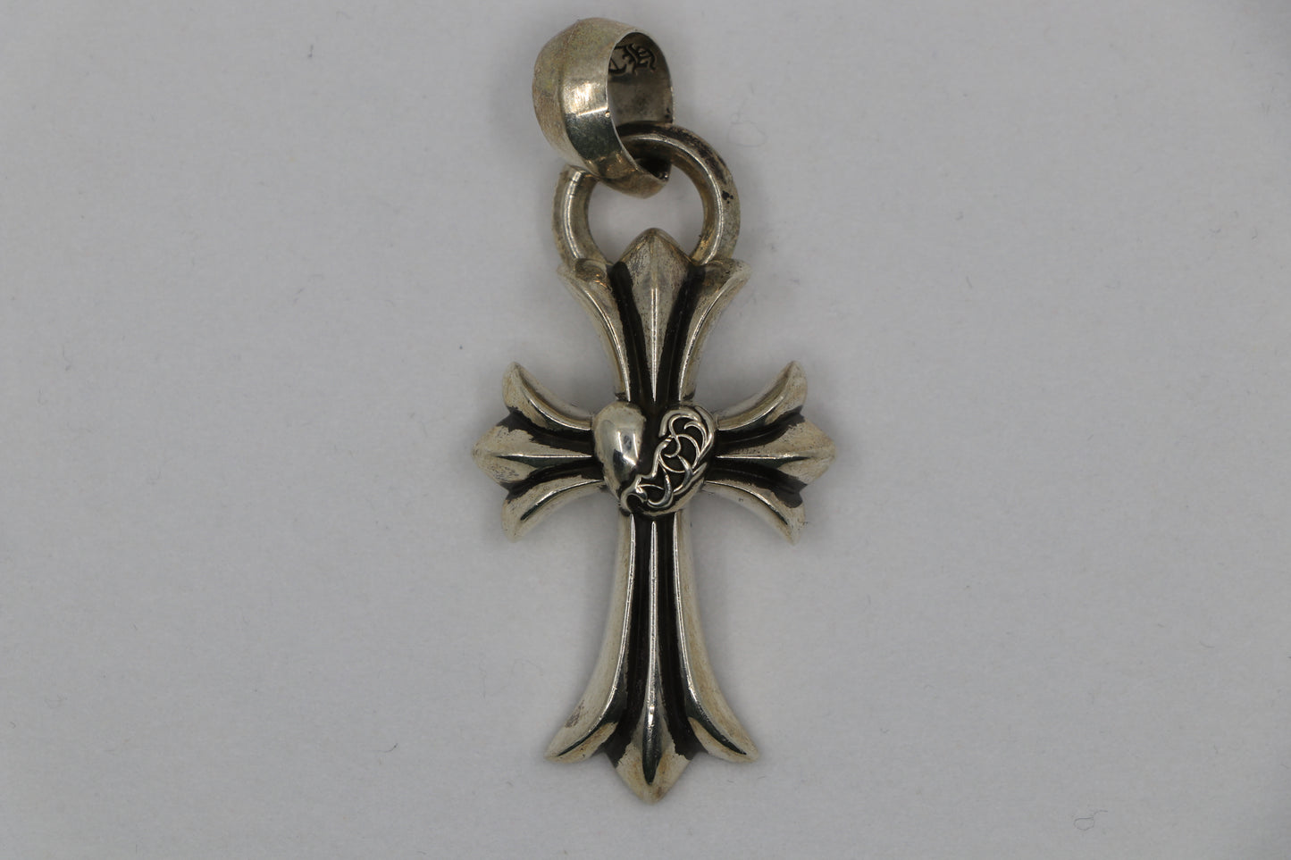Chrome Hearts Small Cross Heart Pendant Sterling Silver | AVNTGRDNY NYC