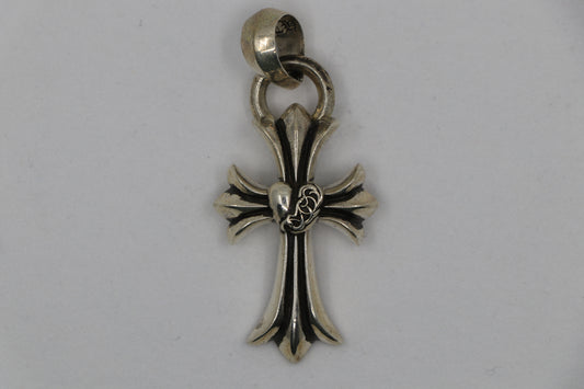 Chrome Hearts Small Cross Heart Pendant Sterling Silver | AVNTGRDNY NYC