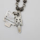 Chrome Hearts Cross Ball Chain with Multi Pendants Diamond Dagger, Cross, and Spade