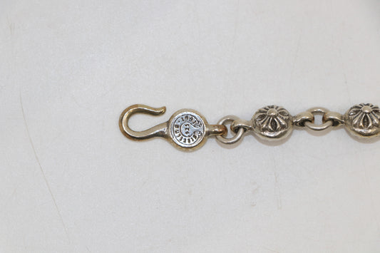 Chrome Hearts Crossball Bracelet with Cross