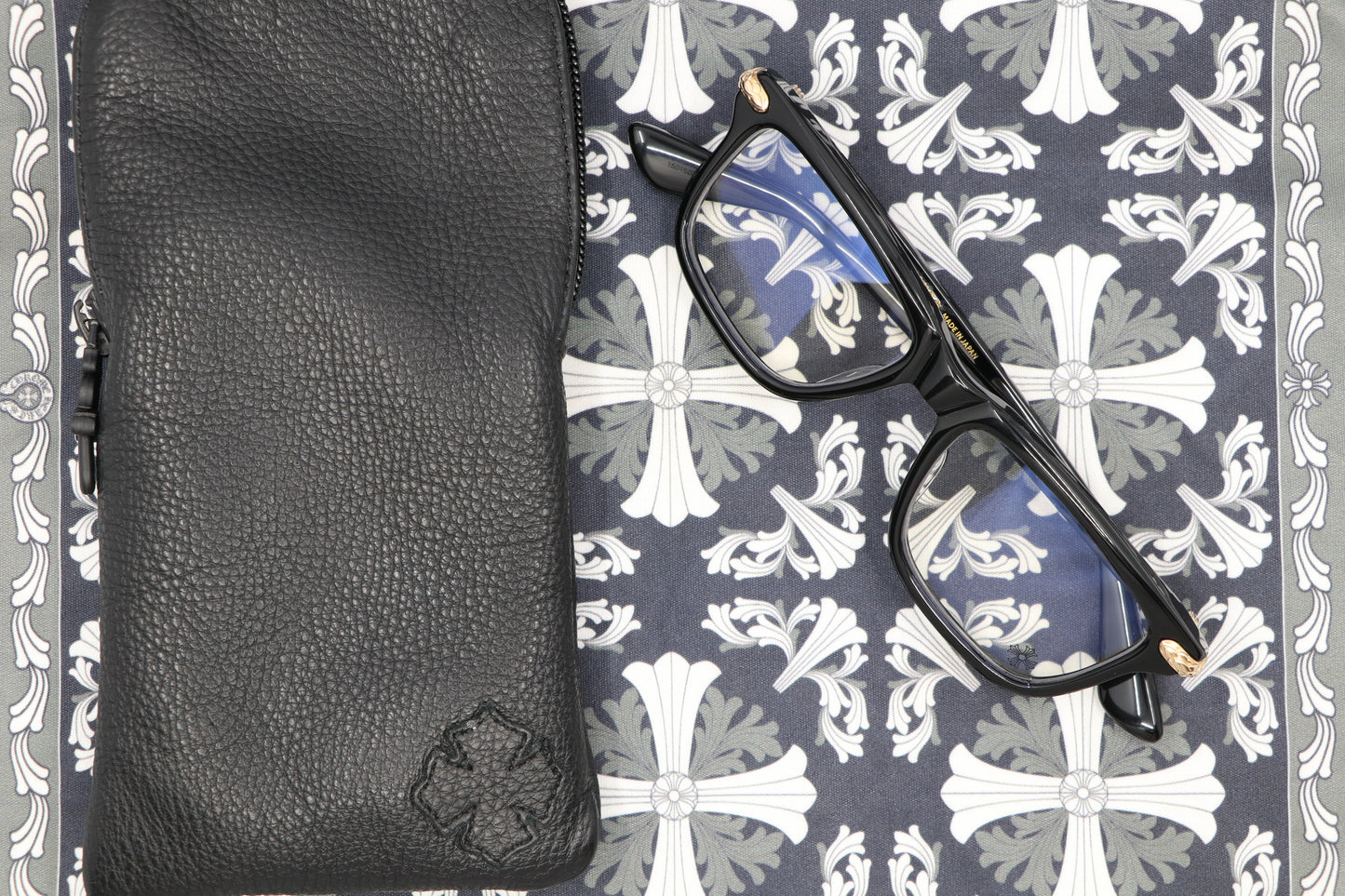 Chrome Hearts Little Dinger Glasses Gloss Black 18K Gold Plated Hardware New | AVNTGRDNY NYC