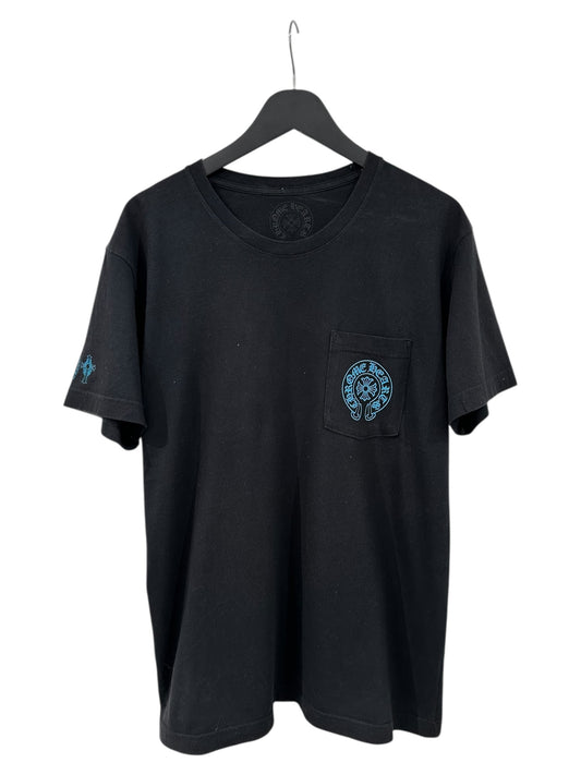 Chrome Hearts Black and Blue Triple Cross T-Shirt Size L