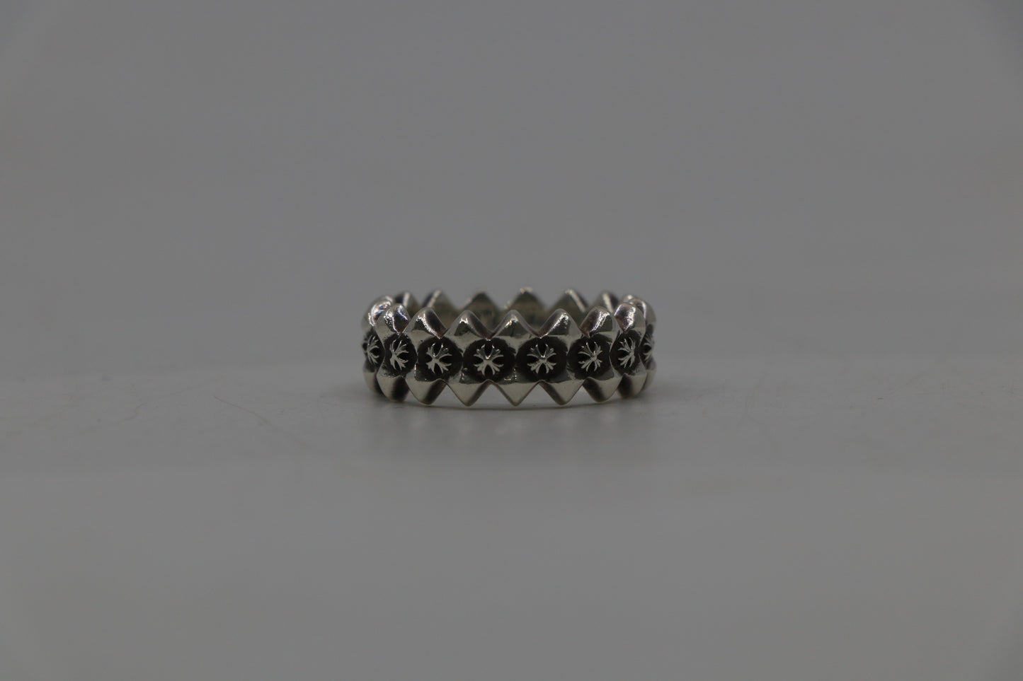 Chrome Hearts Double Pyramid Ring Size 12