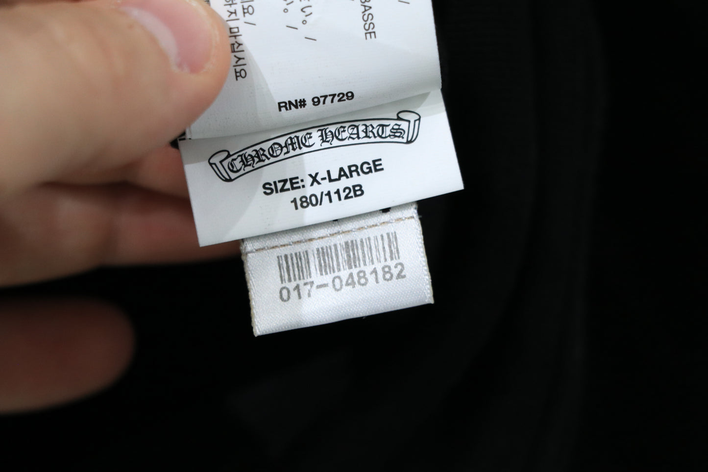 Chrome Hearts Thermal Zip Up Hoodie Vine Dagger Triple Cross American Flag Black XL | AVNTGRDNY NYC