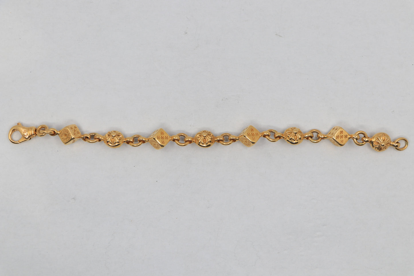 Chrome Hearts 22K Gold Dice Bracelet | AVNTGRDNY NYC