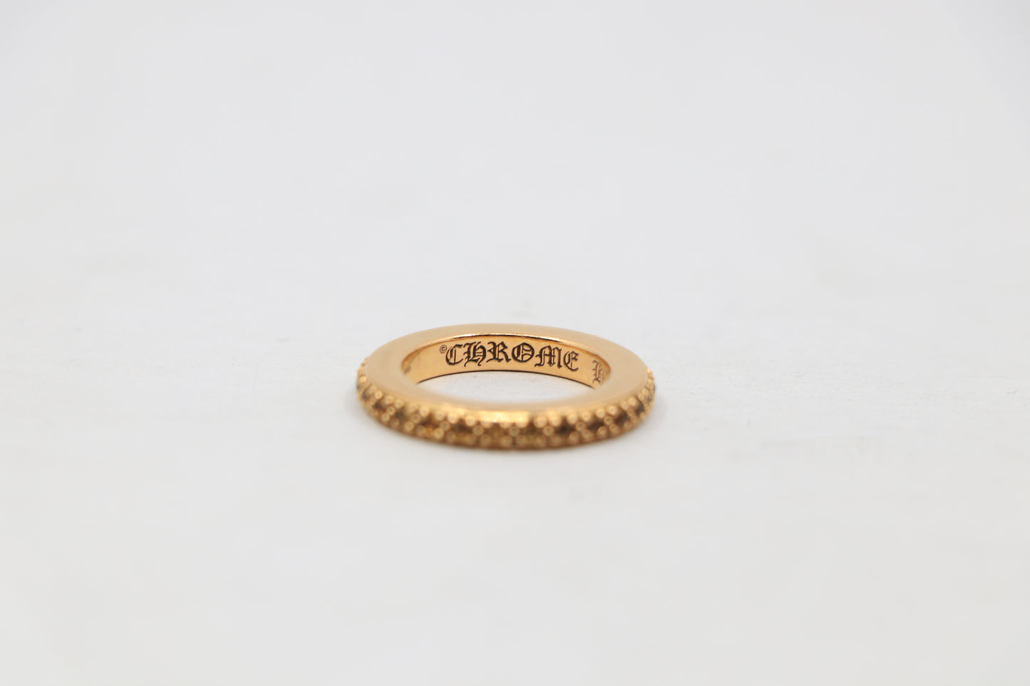 Chrome Hearts True Fucking Punk Ring Size 5.5 22K Gold with Yellow Sapphire| AVNTGRDNY NYC