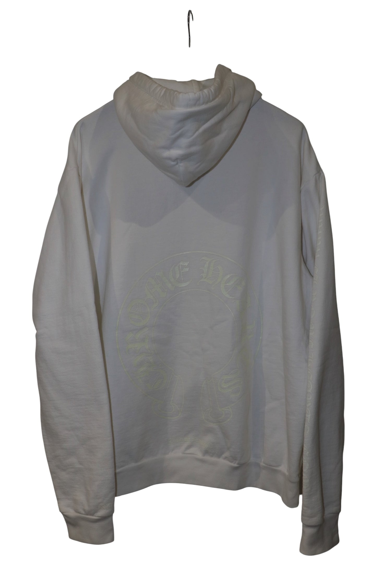 Chrome Hearts Online Exclusive Glow in the Dark Pullover Hoodie White Size M| AVNTGRDNY NYC