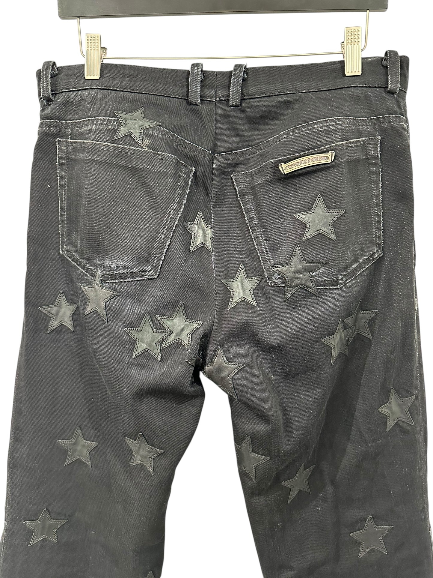 Chrome Hearts Fleur Knee Star Patch Jeans Size 33