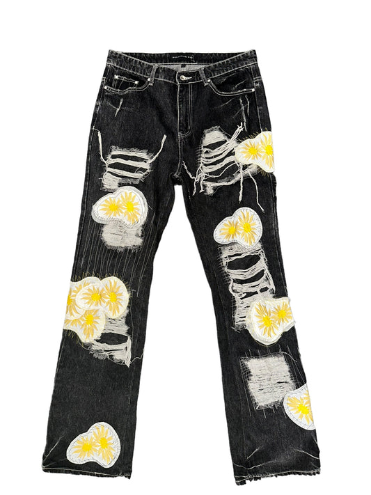 Who Decides War Daisy Patch Jean Black Size 34