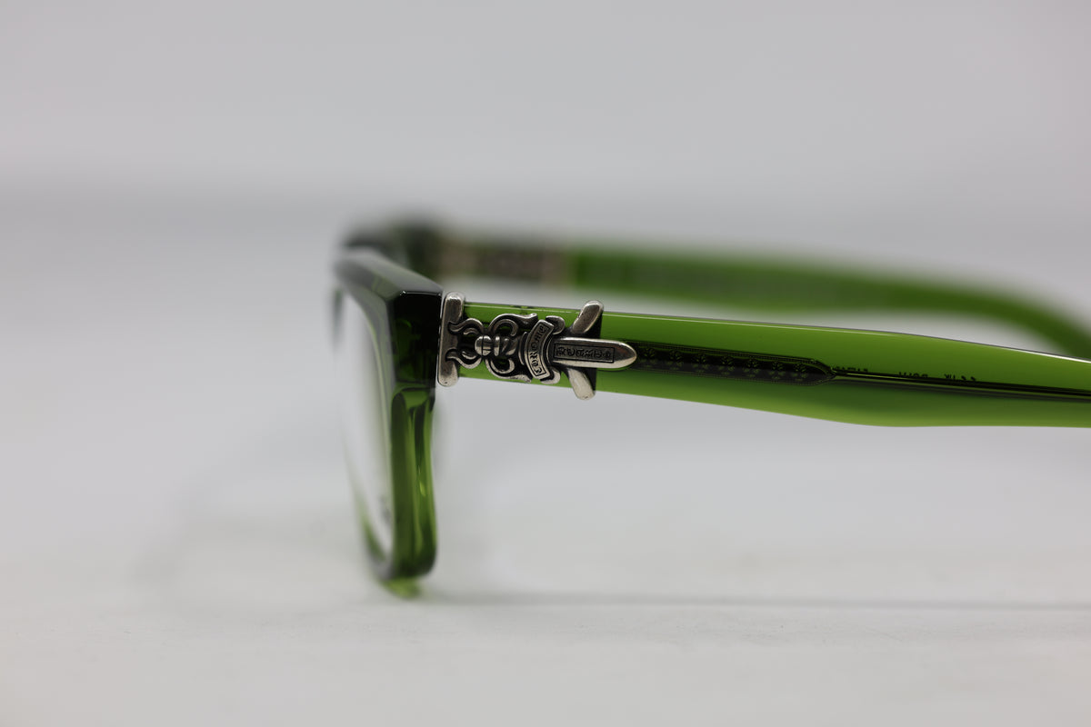 Chrome Hearts Vagillionaire Glasses Green New with Case & Cloth | AVNTGRDNY NYC
