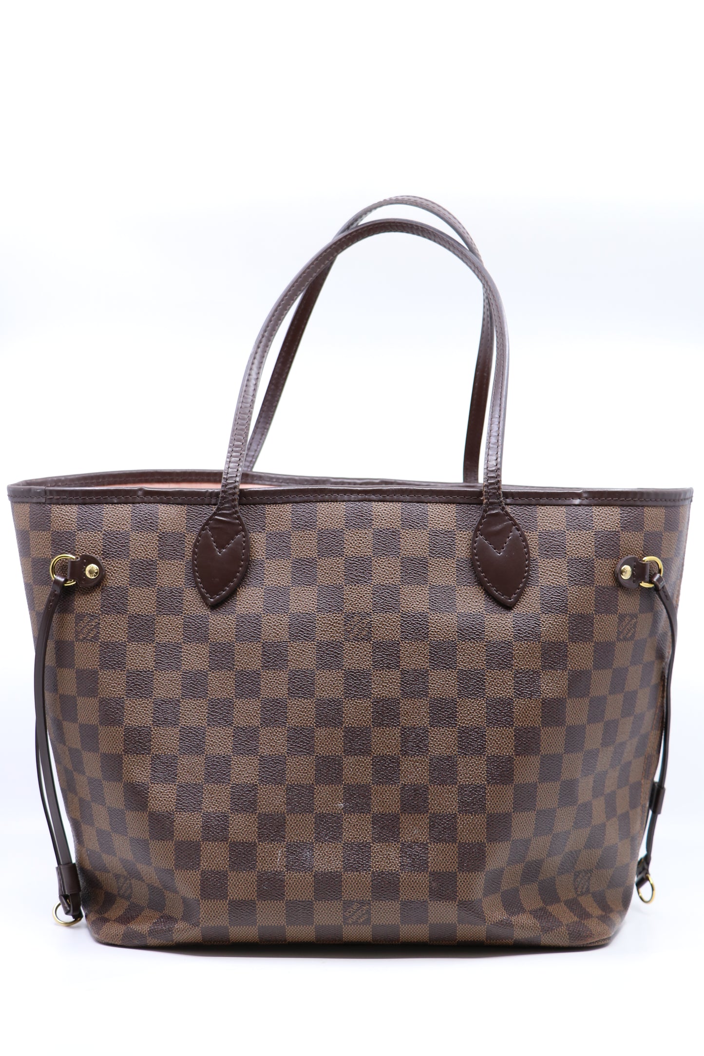 Louis Vuitton Neverfull MM Damier Ebene Rose Ballerine Bag