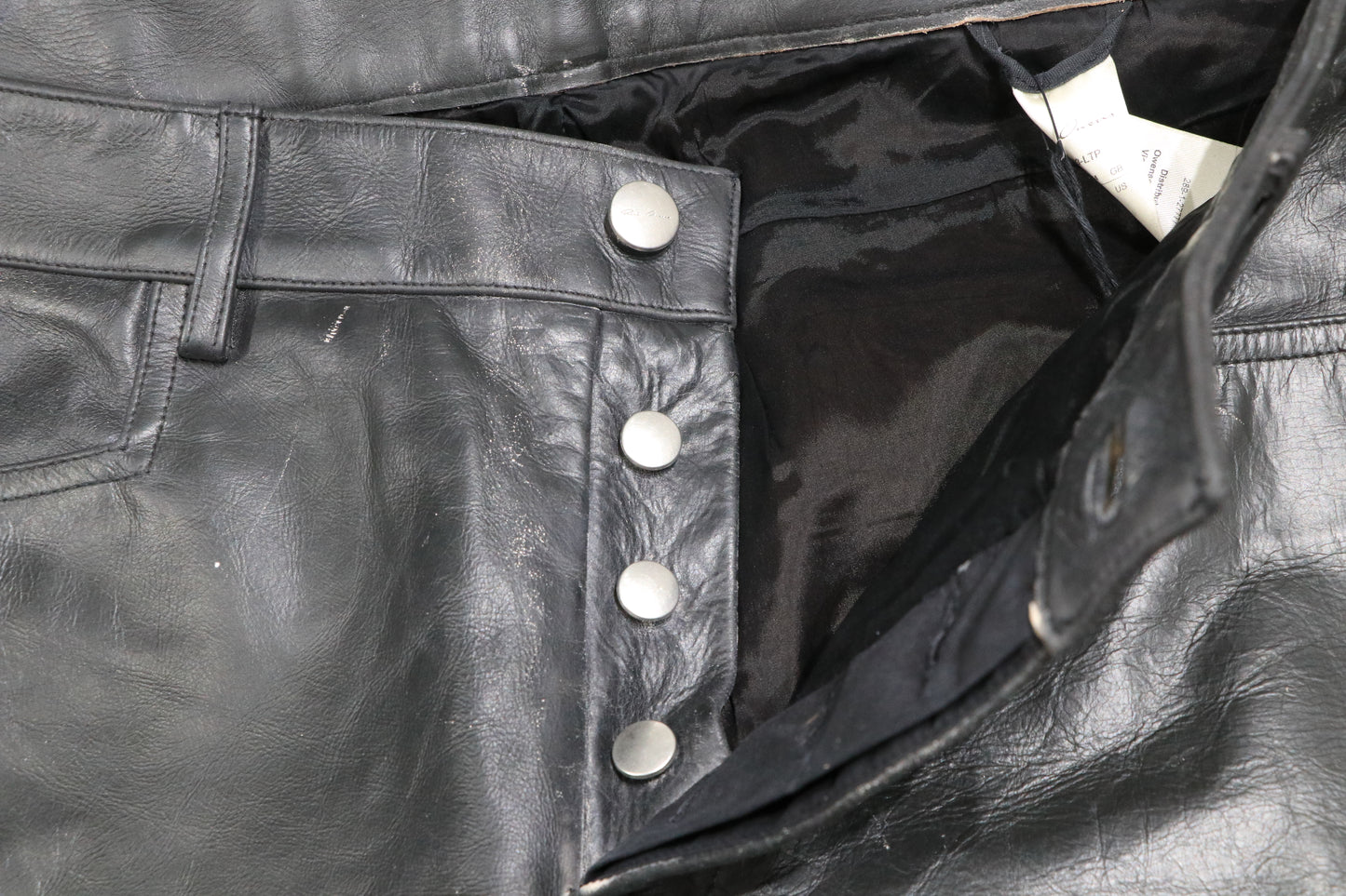 Rick Owens Hollywood Leather Pants Size 54 Black Lamb Leather | AVNTGRDNY NYC