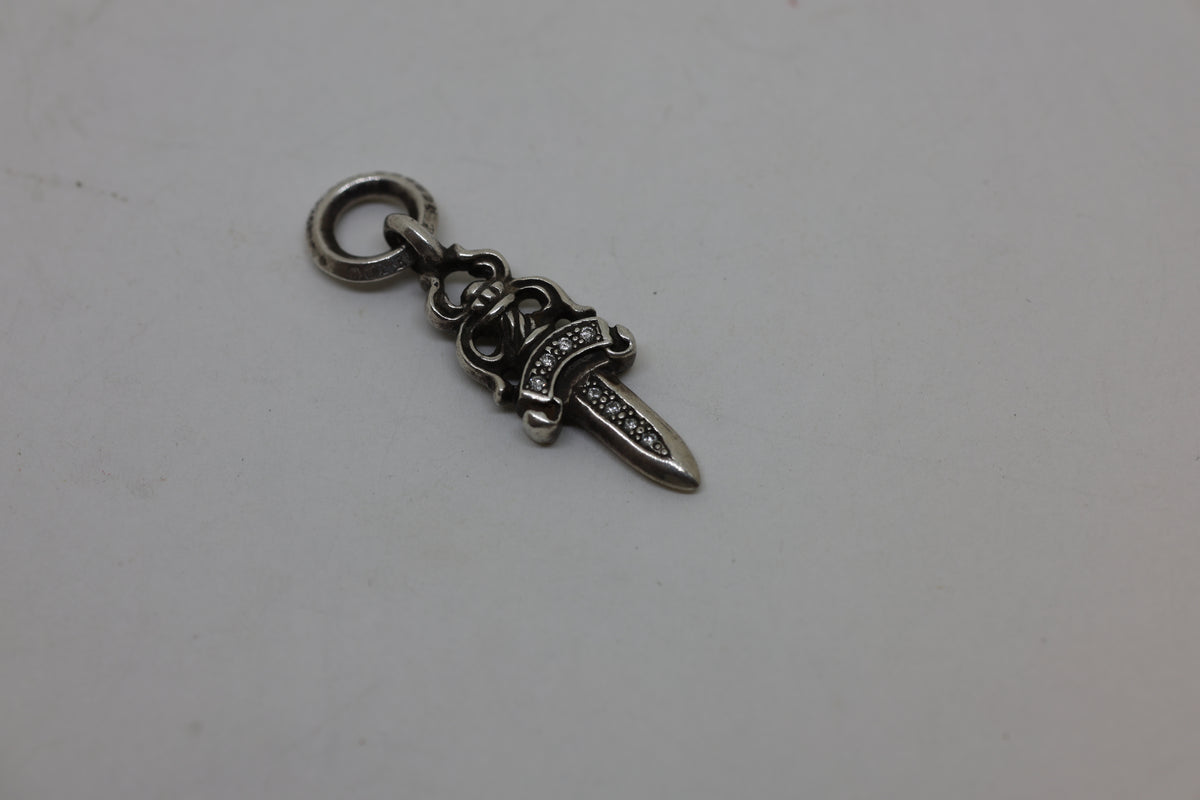 Chrome Hearts #5 Dagger Pendant with Pavé Diamonds | AVNTGRDNY NYC