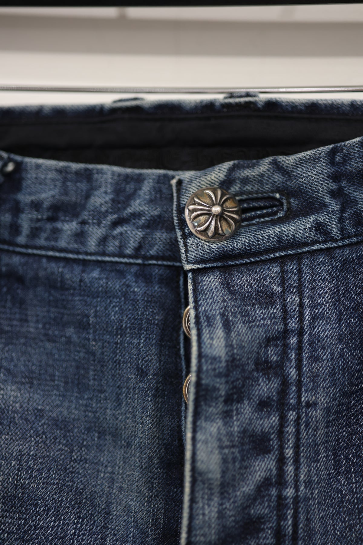 Chrome Hearts Denim Jeans Tagged 31 Altered 30 x 29 | AVNTGRDNY NYC
