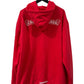 Chrome Hearts Online Exclusive Scroll Logo Hoodie Red Size XL